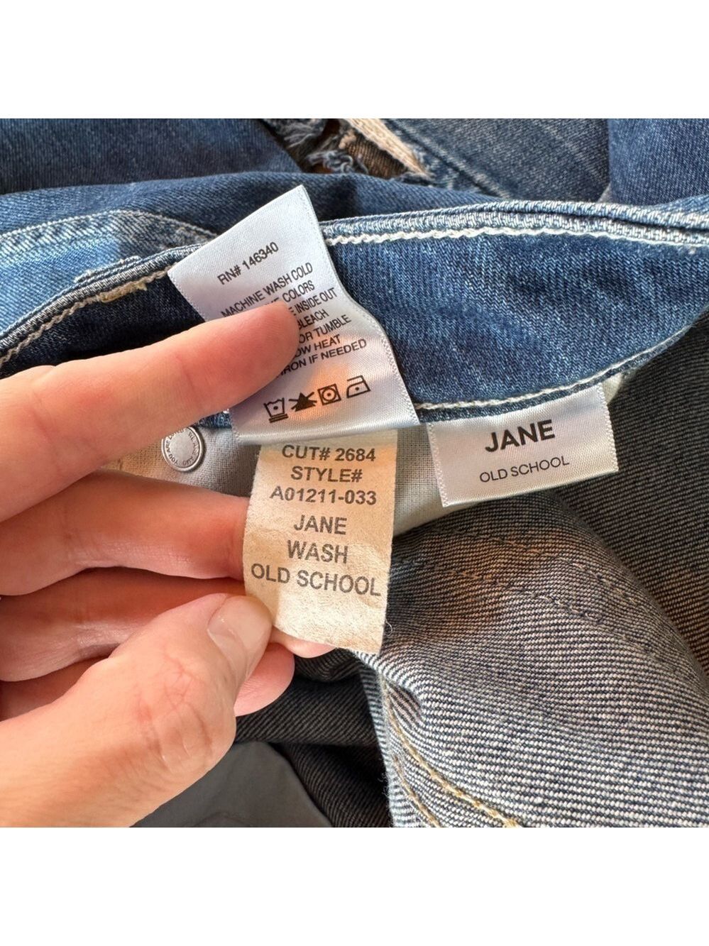 AMO Jane Old School Jeans Flare Wide Leg Y2K Medium Wash Size 26 NWOT - Picture 7 of 7